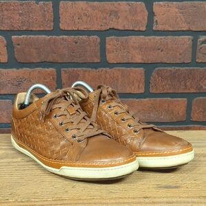 Allen Edmonds Tan Woven Leather Sneakers